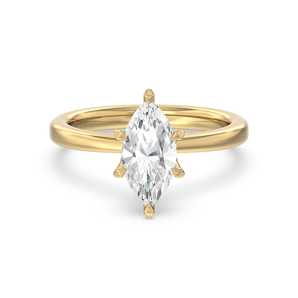 6 Claw Hidden Halo Engagement Ring